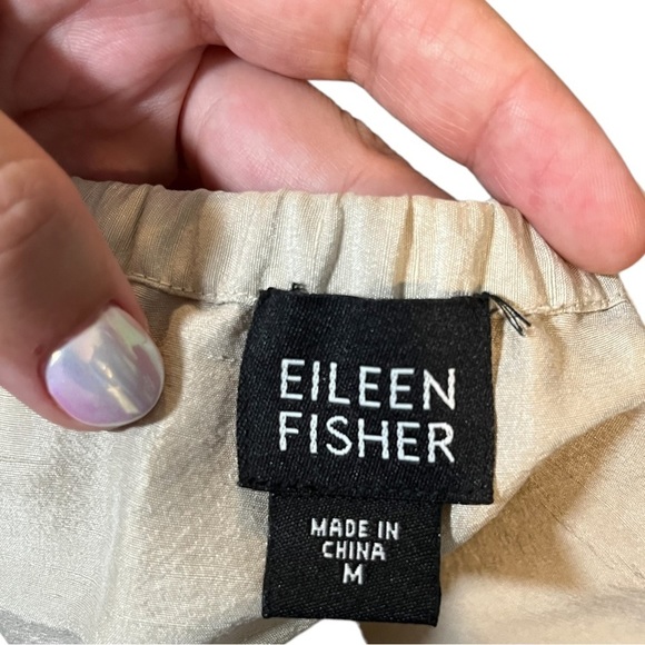 Eileen fisher taupe silk skirt & blazer set size M - Picture 10 of 10